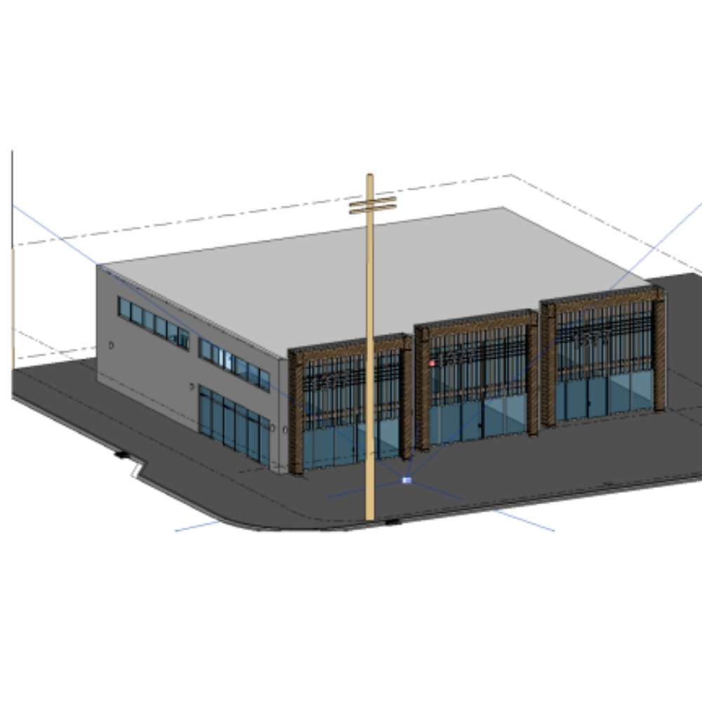 Multi Bay Retail Building render 1