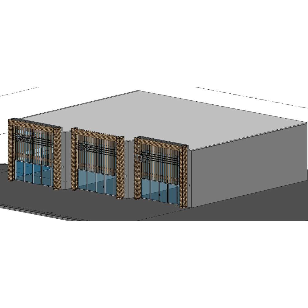 Multi Bay Retail Building render 2
