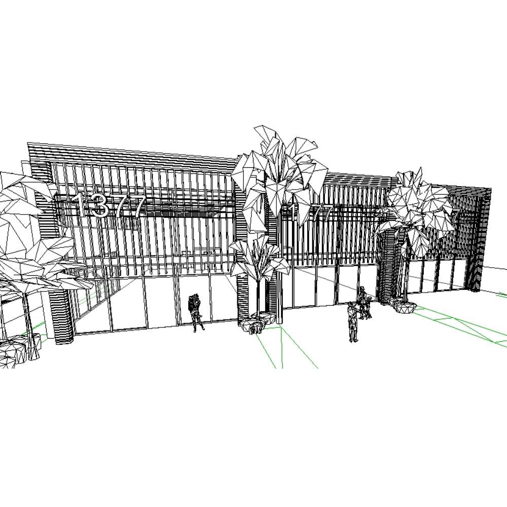 Multi Bay Retail Building render 5